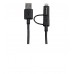 StarTech.com 1m Black Apple 8-pin Lightning or Micro USB to USB Combo Cable