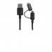 StarTech.com 1m Black Apple 8-pin Lightning or Micro USB to USB Combo Cable