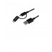 StarTech.com 1m Black Apple 8-pin Lightning or Micro USB to USB Combo Cable