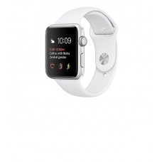 Apple Watch Series 1 - silver aluminum - smart watch with white sport band