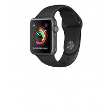 Apple Watch Series 2 - space gray aluminum - smart watch with black sport b