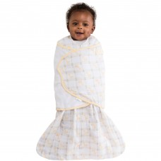 HALO SleepSack Swaddle Wearable Blanket, Cotton Muslin, Yellow